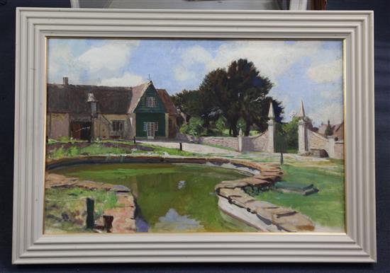 George Spencer Watson (1869-1934) Dunshay Manor 19 x 29in.